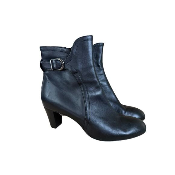 AGL Attilio Giusti Leombruni Black Leather Ankle Boots Size 39 (US 9) - Picture 9 of 13